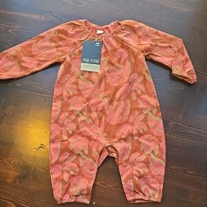 Okie Dokie Pink and Orange Baby Romper